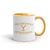 Yellowstone Dutton Ranch Two-Tone Mug 1 Yellowstone Dutton Ranch Two-Tone Mug -Yellowstone Store YS DR TCM 100088 0009 TCM Mug 2T 11oz 1