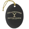 Yellowstone Dutton Ranch Logo Oval Ceramic Ornament -Yellowstone Store YS DR logo 100102 BK MF