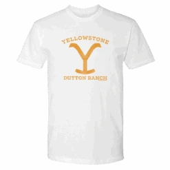 Yellowstone Dutton Ranch Distressed Logo Adult Short Sleeve T-Shirt