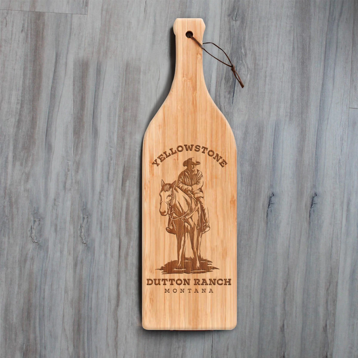 Yellowstone Dutton Ranch Montana Wine Bottle Cutting Board 4 Yellowstone Dutton Ranch Montana Wine Bottle Cutting Board - Image 2