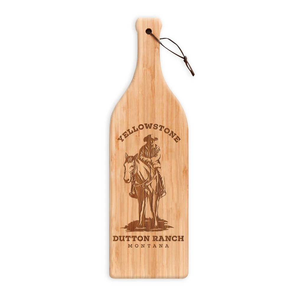 Yellowstone Dutton Ranch Montana Wine Bottle Cutting Board 3 Yellowstone Dutton Ranch Montana Wine Bottle Cutting Board