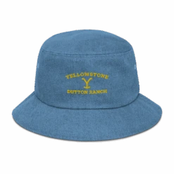 Yellowstone Dutton Ranch Logo Denim Bucket Hat -Yellowstone Store YS DRlogo BH 56 100951 LIGHT DEN MF