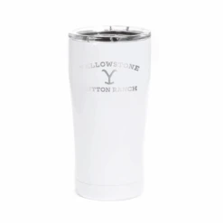 Yellowstone Dutton Ranch Logo Laser Engraved SIC Tumbler -Yellowstone Store YS DRlogo WT 56 100031 20 WHT MF