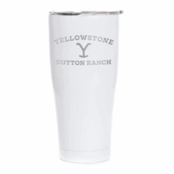Yellowstone Dutton Ranch Logo Laser Engraved SIC Tumbler -Yellowstone Store YS DRlogo WT 56 100031 30 WHT MF