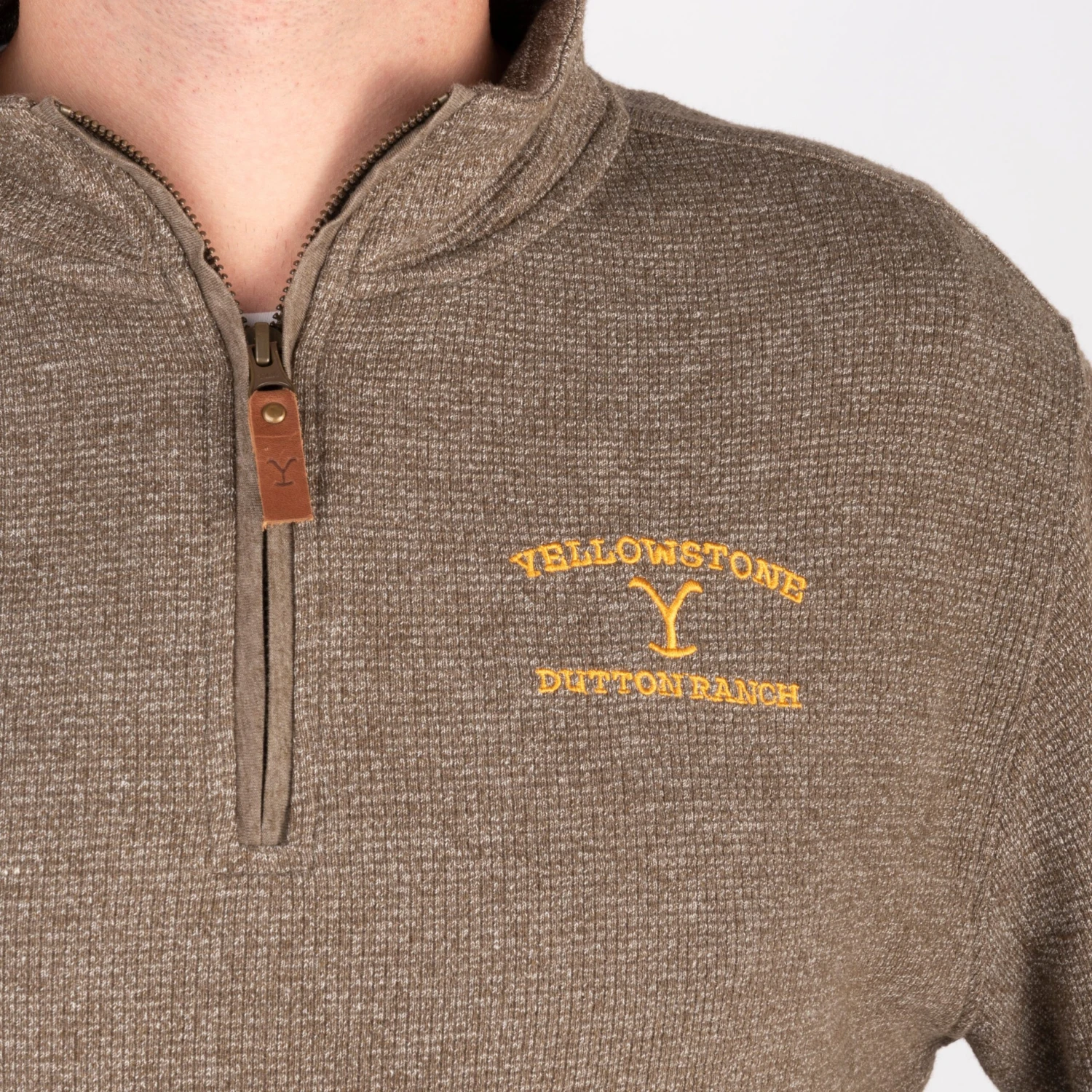 Yellowstone Dutton Ranch Mortimer Quarter Zip Embroidered Pullover 5 Yellowstone Dutton Ranch Mortimer Quarter Zip Embroidered Pullover - Image 3