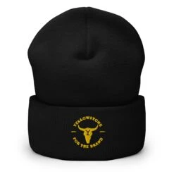 Yellowstone For The Brand Embroidered Beanie -Yellowstone Store YS FTB 70 100434 BLACK MF