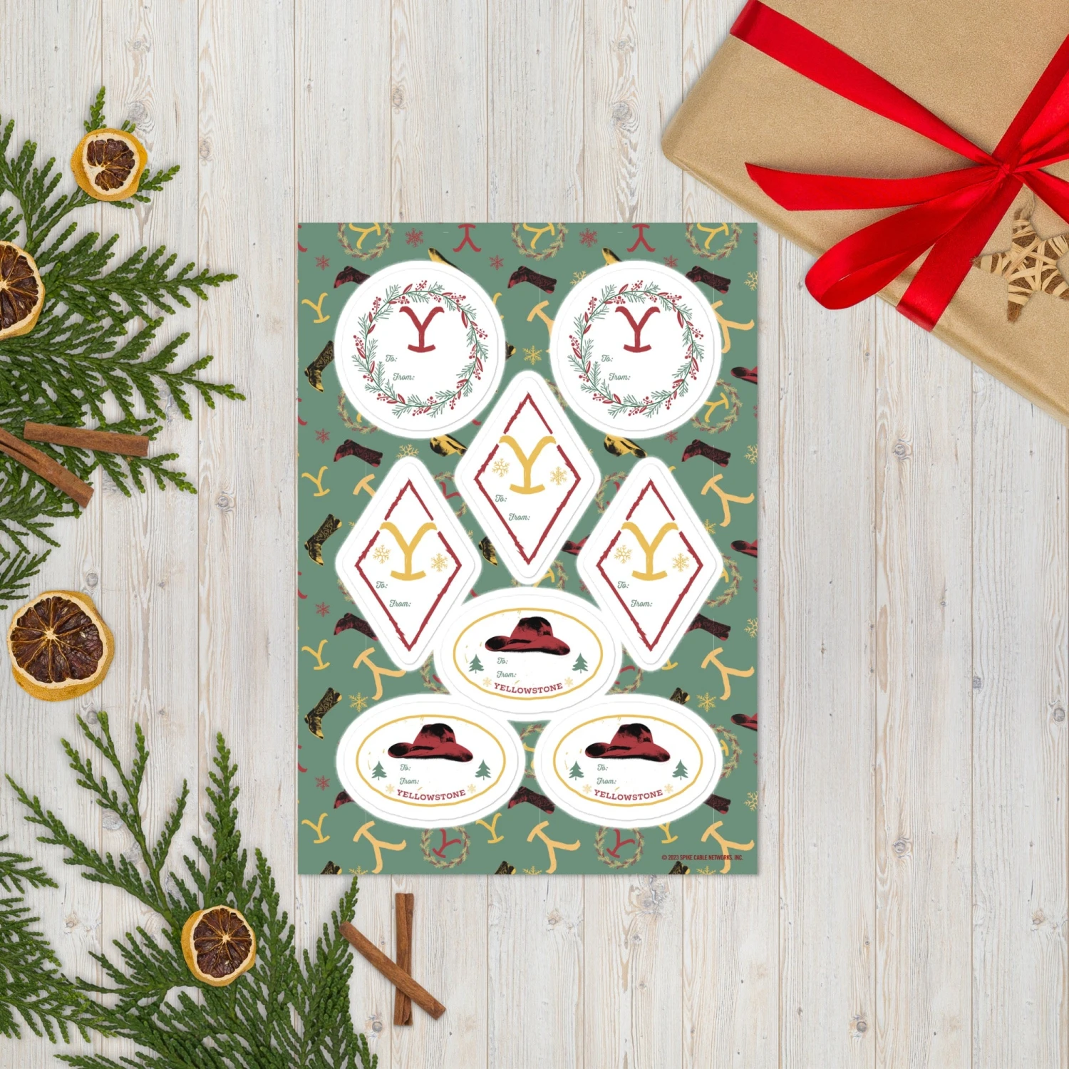 Yellowstone Holiday Icons Gift Sticker Sheet 5 Yellowstone Holiday Icons Gift Sticker Sheet - Image 3