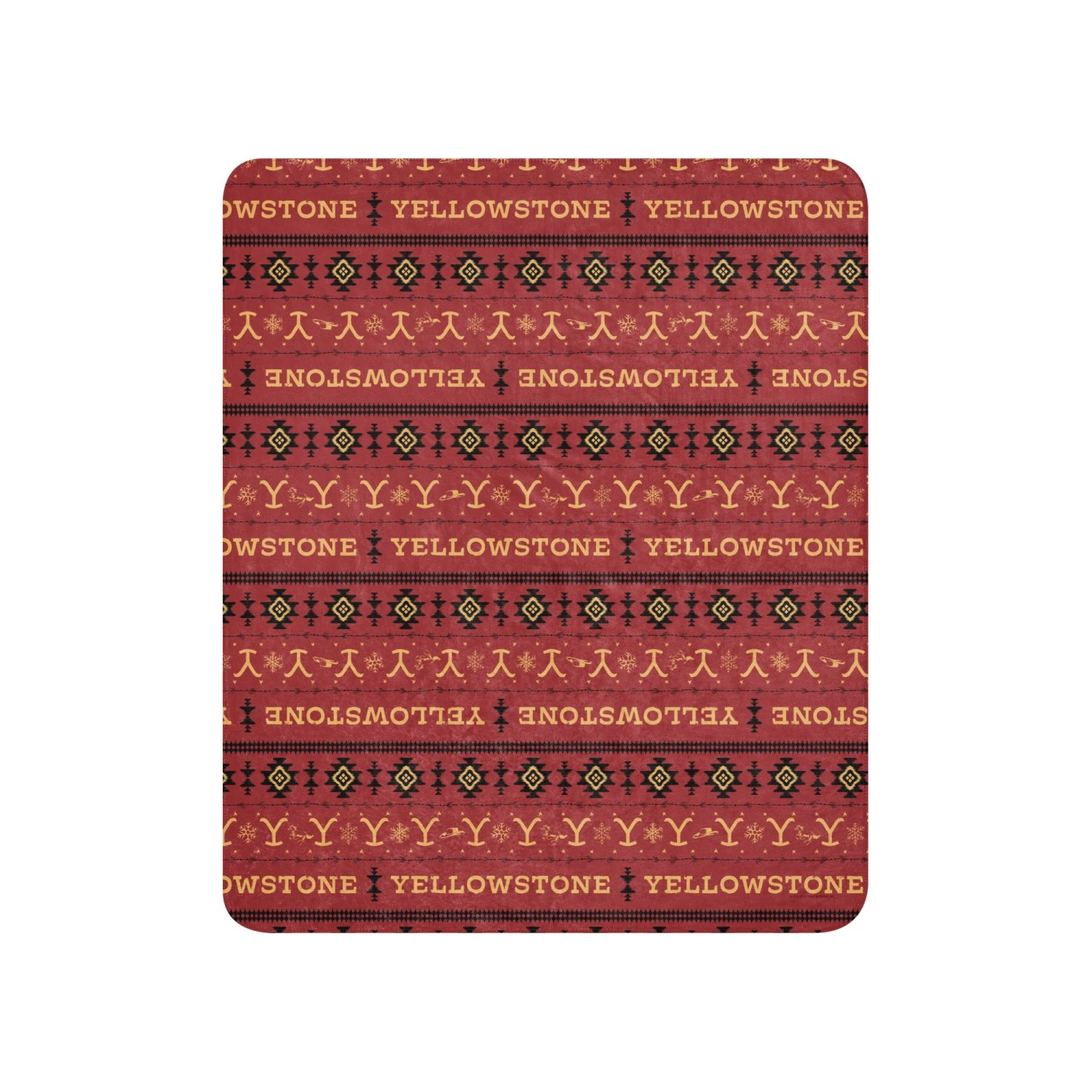 Yellowstone Holiday Aztec Sherpa Blanket 3 Yellowstone Holiday Aztec Sherpa Blanket