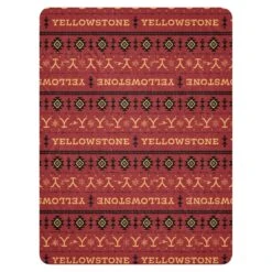 Yellowstone Holiday Aztec Sherpa Blanket 11 Yellowstone Holiday Aztec Sherpa Blanket -Yellowstone Store YS HLDY 136 101725 60X80 MF