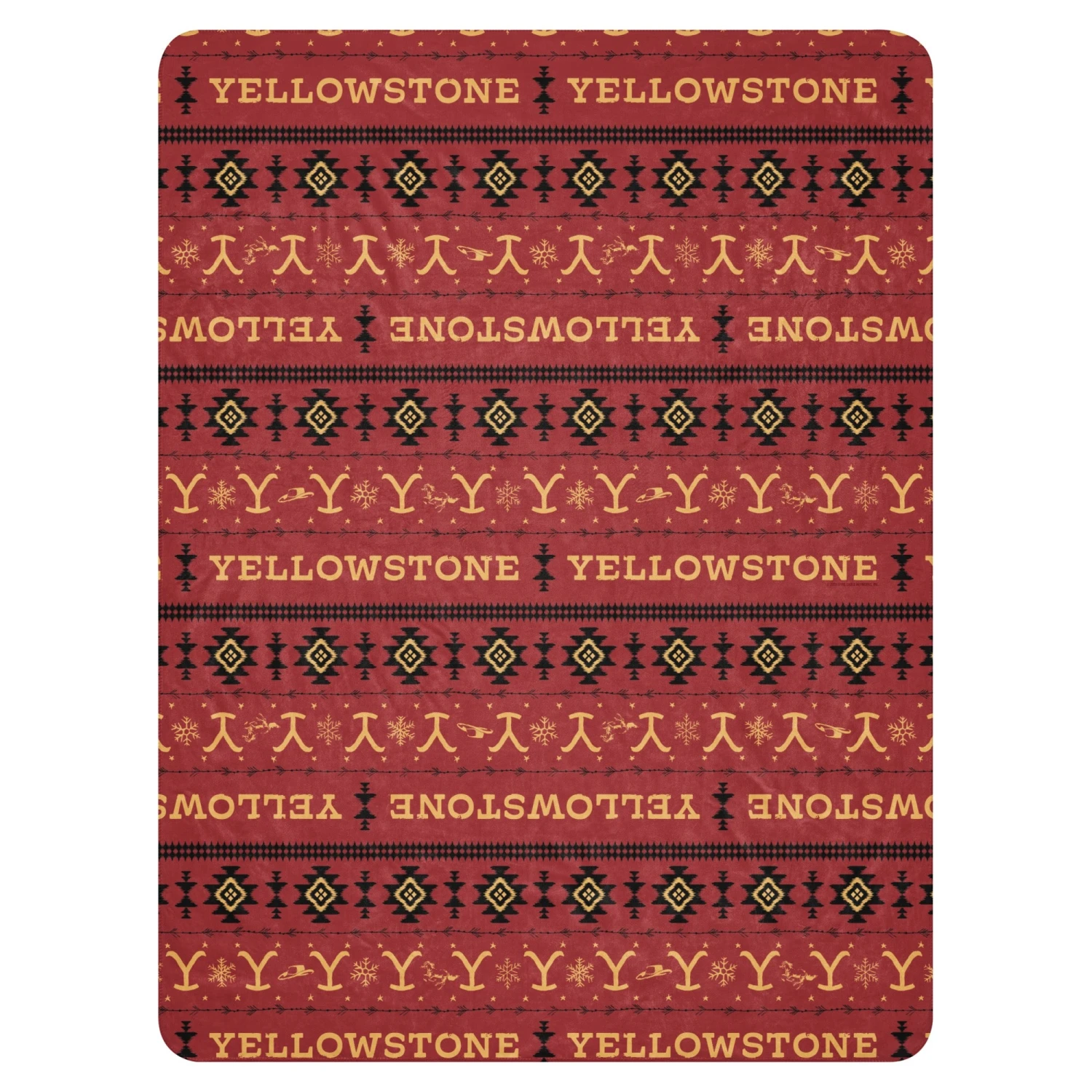 Yellowstone Holiday Aztec Sherpa Blanket 7 Yellowstone Holiday Aztec Sherpa Blanket - Image 5