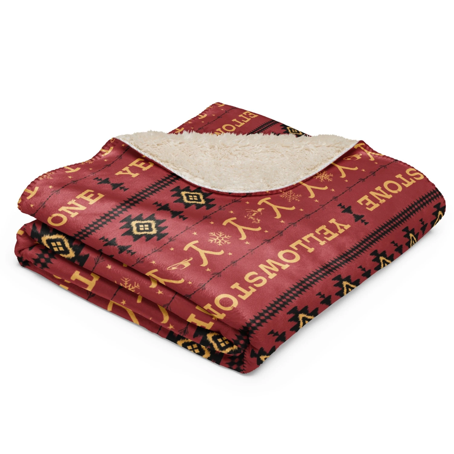 Yellowstone Holiday Aztec Sherpa Blanket 4 Yellowstone Holiday Aztec Sherpa Blanket - Image 2