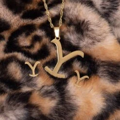 Yellowstone Y Logo Necklace And Earrings Set -Yellowstone Store YS JRYST GDR 120 MF7