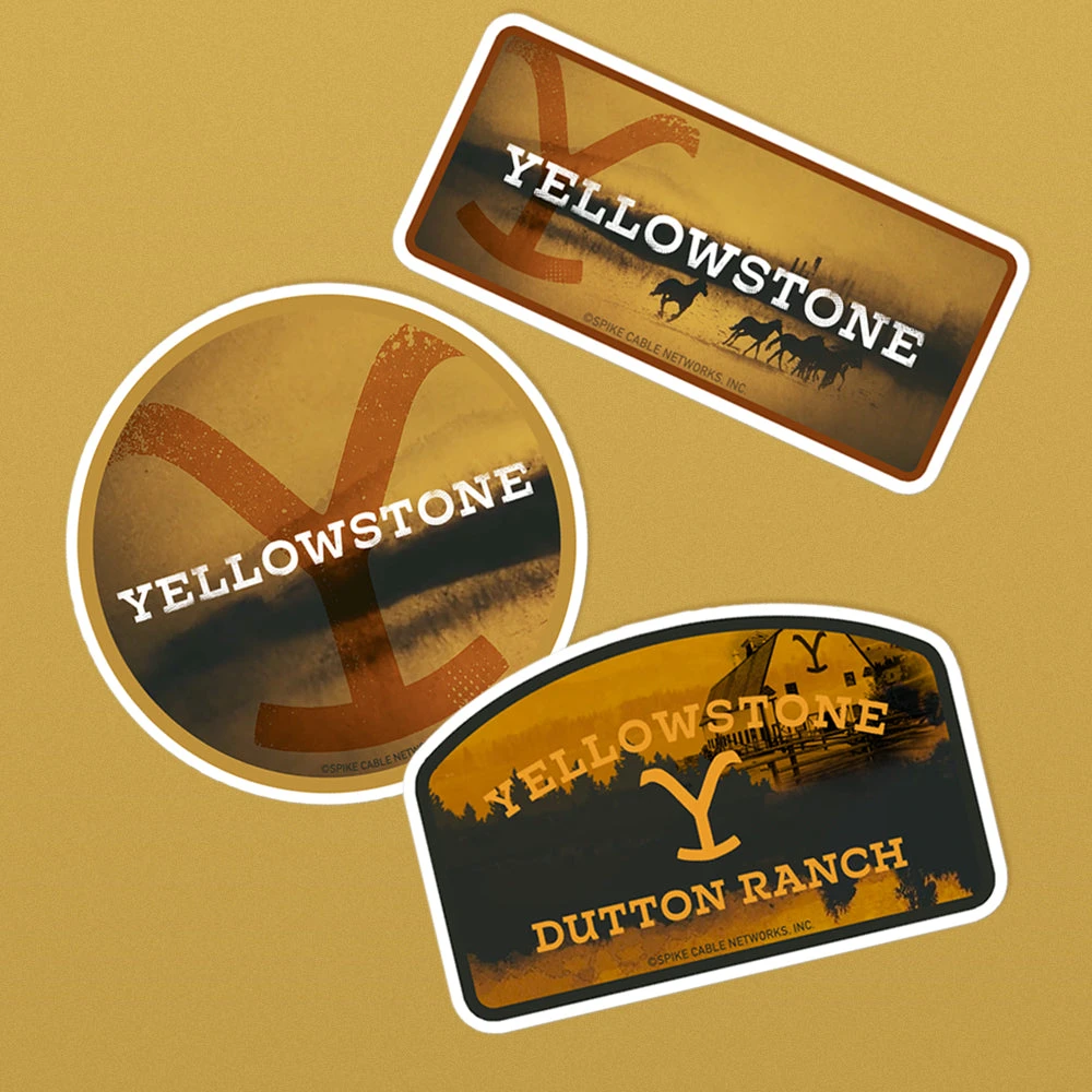 Yellowstone Logo Scenery Sticker Assorted Pack Of 3 4 Yellowstone Logo Scenery Sticker Assorted Pack Of 3 - Image 2