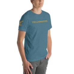 Yellowstone Logo Unisex Premium T-Shirt -Yellowstone Store YS LT 100394 0081 A Tee TEAL 3