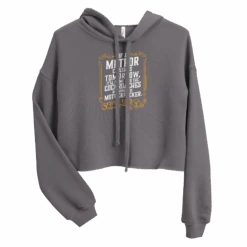 Yellowstone If A Meteor Crashes Tomorrow Women's Fleece Crop Hooded Sweatshirt -Yellowstone Store YS METEOR WCS 100164 GREY MF