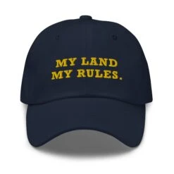 Yellowstone My Land My Rules Classic Dad Hat -Yellowstone Store YS MLMR 70 100998 NAVY FT MF