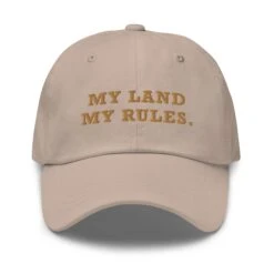 Yellowstone My Land My Rules Classic Dad Hat -Yellowstone Store YS MLMR 70 100998 STONE FT MF