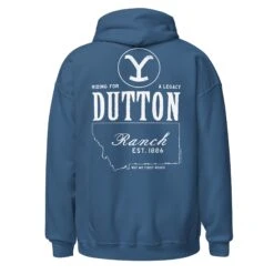 Yellowstone Riding For A Legacy Hoodie -Yellowstone Store YS MONT 91 100861 INDIGO BLUE BK MF