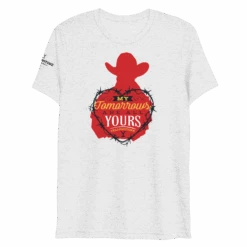 Yellowstone My Tomorrows Are All Yours Cowboy Unisex Tri-Blend T-Shirt -Yellowstone Store YS MTC TBTS 100893 HT WHT MF