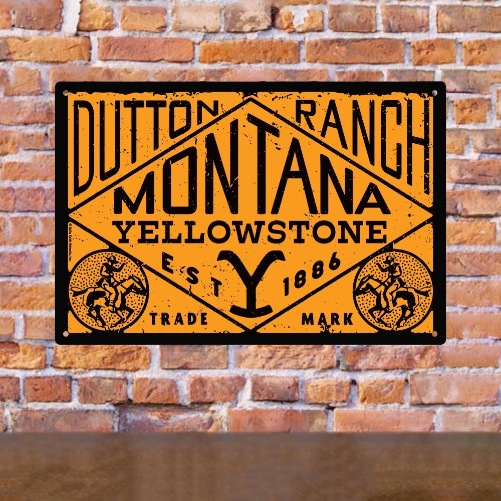 Yellowstone Dutton Ranch Montana Metal Sign 3 Yellowstone Dutton Ranch Montana Metal Sign