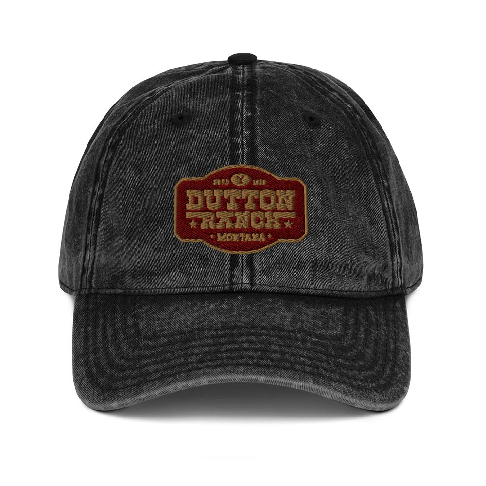 Yellowstone Dutton Ranch Patch Vintage Denim Hat 3 Yellowstone Dutton Ranch Patch Vintage Denim Hat