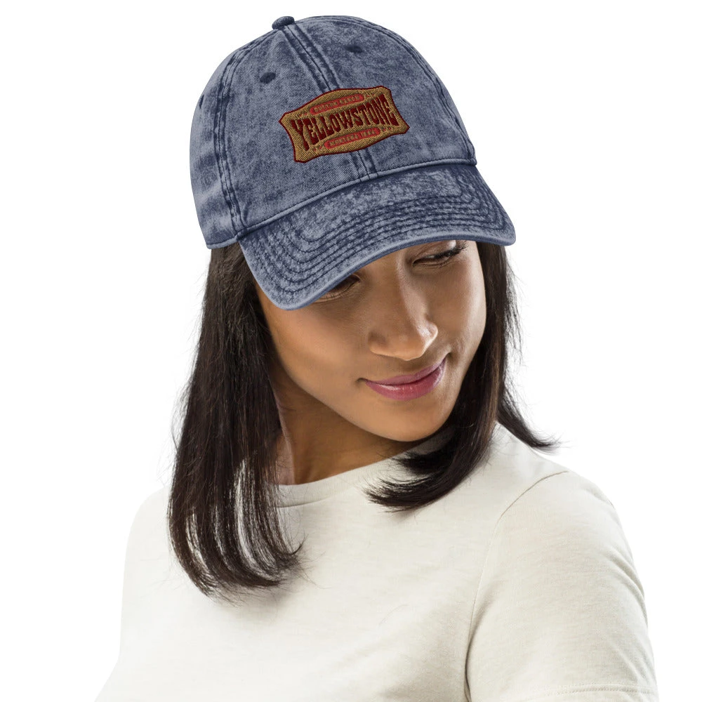 Yellowstone Patch Vintage Denim Hat 4 Yellowstone Patch Vintage Denim Hat - Image 3