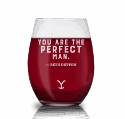 Yellowstone You Are Perfect Beth And Rip Laser Engraved Stemless Wine Glass - Set Of 2 -Yellowstone Store YS PBR Wset2 100333 MAN MF