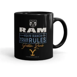 Yellowstone X Ram Your Ranch Your Rules Black Mug -Yellowstone Store YS RAMDR 76 100085 11 L MF