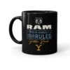 Yellowstone X Ram Your Ranch Your Rules Black Mug 1 Yellowstone X Ram Your Ranch Your Rules Black Mug -Yellowstone Store YS RAMDR 76 100085 11 R MF