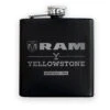 Yellowstone X Ram Matte Flask -Yellowstone Store YS RAMY 76 100192 MF