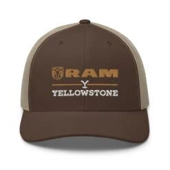 Yellowstone X Ram Trucker Hat -Yellowstone Store YS RAMY 76 100953 BROWN KHAKI MF