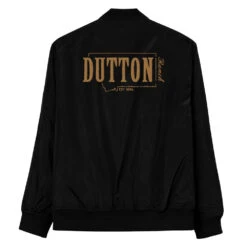 Yellowstone Dutton Ranch Bomber Jacket -Yellowstone Store YS RANCH 91 101116 BLACK BK MF