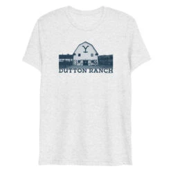 Yellowstone Dutton Ranch Barn Unisex Tri-Blend T-Shirt -Yellowstone Store YS RB 100006 0011 TB Tee White