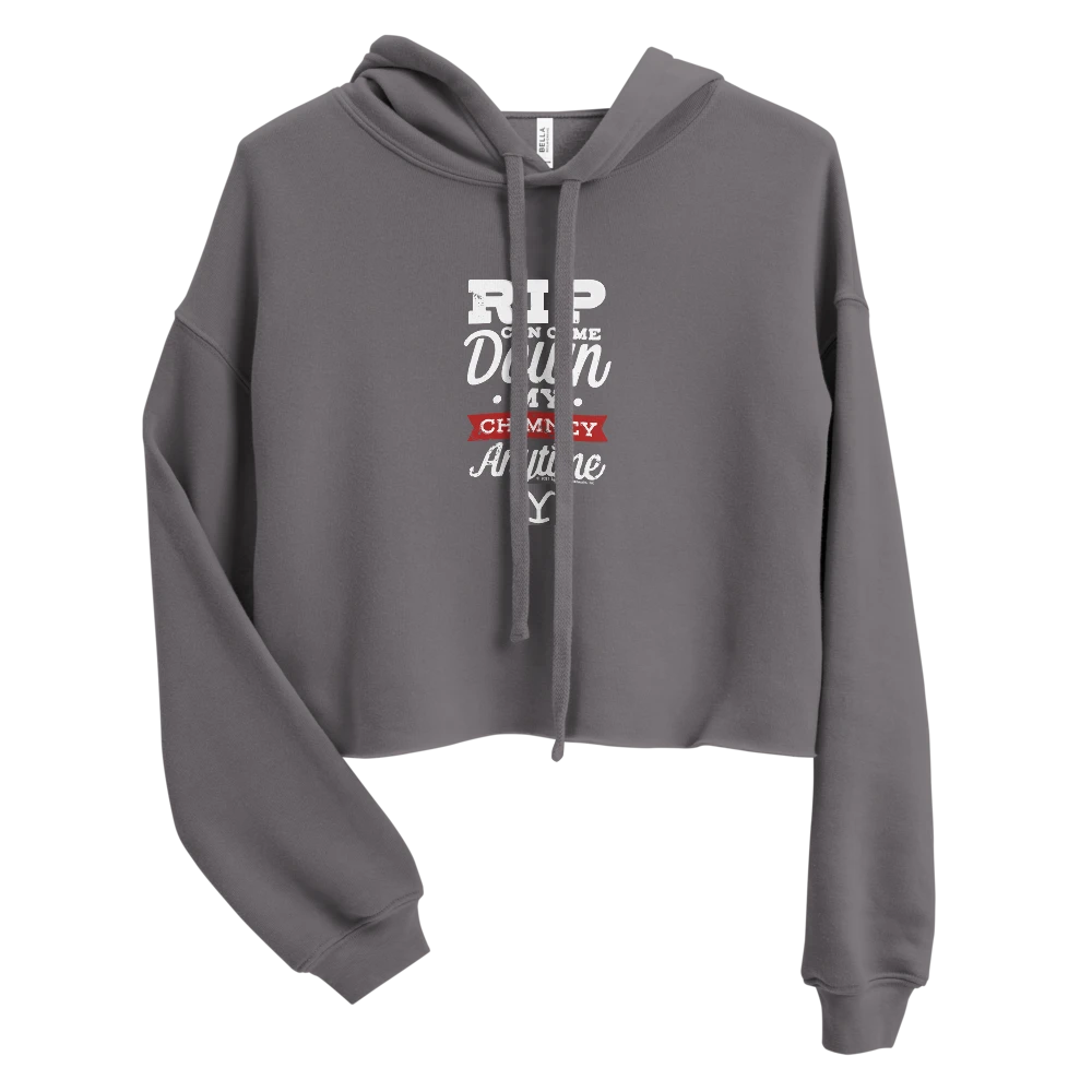 Yellowstone RIP Can Come Down My Chimney Any Time Women's Fleece Crop Hooded Sweatshirt 3 Yellowstone RIP Can Come Down My Chimney Any Time Women's Fleece Crop Hooded Sweatshirt