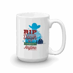 Yellowstone Rip Can Come Down My Chimney Anytime Silhouette White Mug -Yellowstone Store YS RCCDMCAS WM 100040 15 RT MF