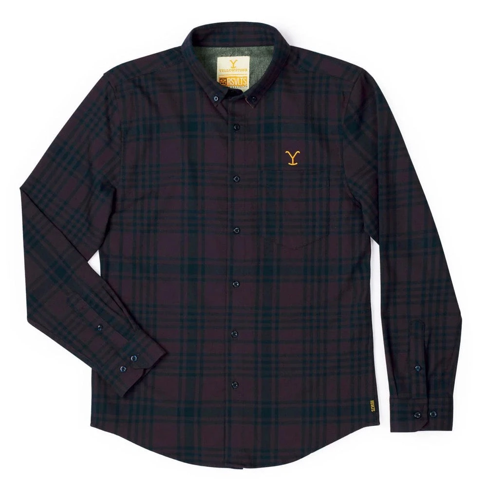 Yellowstone X RSVLTS Burgundy Long Sleeve Flannel 3 Yellowstone X RSVLTS Burgundy Long Sleeve Flannel