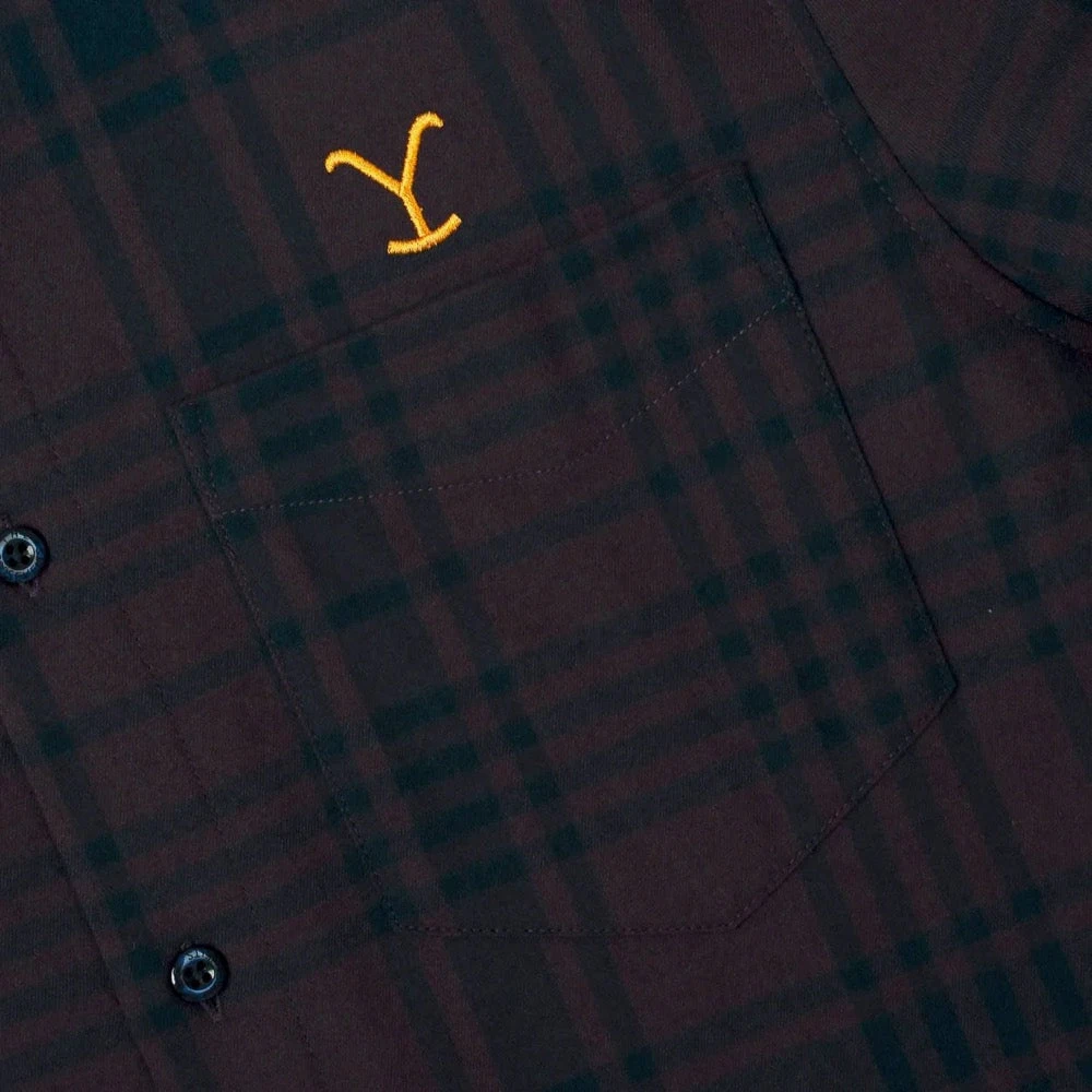 Yellowstone X RSVLTS Burgundy Long Sleeve Flannel 11 Yellowstone X RSVLTS Burgundy Long Sleeve Flannel - Image 9