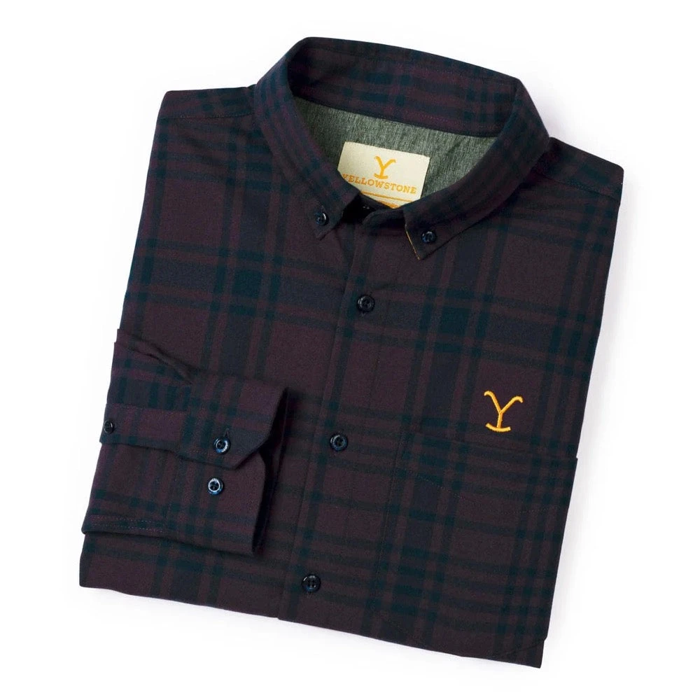 Yellowstone X RSVLTS Burgundy Long Sleeve Flannel 9 Yellowstone X RSVLTS Burgundy Long Sleeve Flannel - Image 7