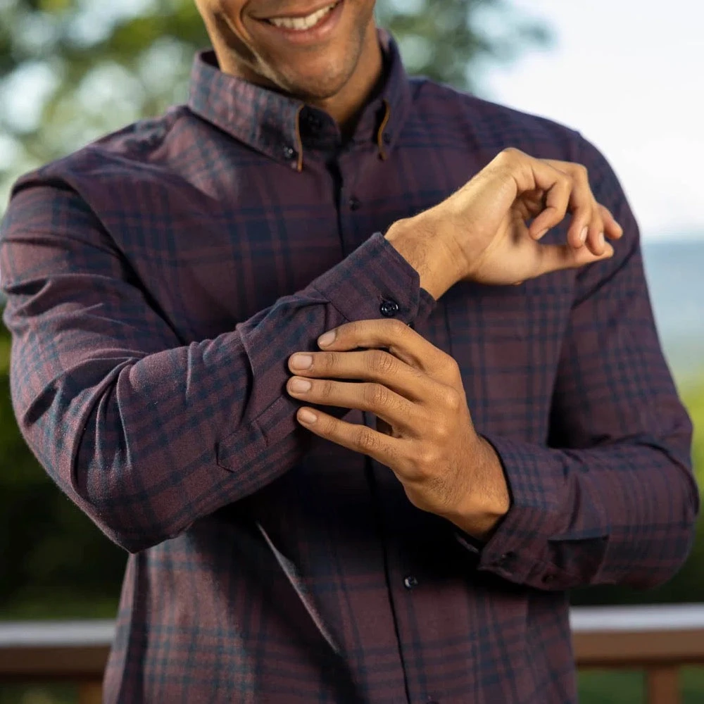 Yellowstone X RSVLTS Burgundy Long Sleeve Flannel 6 Yellowstone X RSVLTS Burgundy Long Sleeve Flannel - Image 4