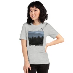 Yellowstone Scenery Adult Short Sleeve T-Shirt -Yellowstone Store YS S ST 100017 0019 A Tee Gray 2