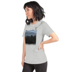 Yellowstone Scenery Adult Short Sleeve T-Shirt -Yellowstone Store YS S ST 100017 0019 A Tee Gray 3