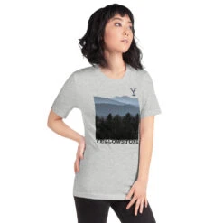 Yellowstone Scenery Adult Short Sleeve T-Shirt -Yellowstone Store YS S ST 100017 0019 A Tee Gray 4