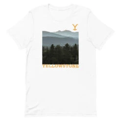 Yellowstone Scenery Adult Short Sleeve T-Shirt -Yellowstone Store YS S ST 100017 0019 A Tee White 1