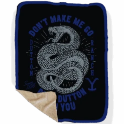 Yellowstone Snake Beth Dutton On You Sherpa Blanket 9 Yellowstone Snake Beth Dutton On You Sherpa Blanket -Yellowstone Store YS SBDOY SB 100206 60x80 Fold MF