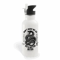 Yellowstone Snake Beth Dutton On You 20 Oz Screw Top Water Bottle With Straw