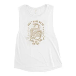 Yellowstone Snake Beth Dutton On You Women's Muscle Tank Top -Yellowstone Store YS SBDOY WMT 100978 WHT MF