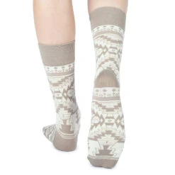 Yellowstone White Aztec Logo Socks -Yellowstone Store YS SKS101 5 BK LIFE