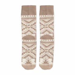 Yellowstone White Aztec Logo Socks -Yellowstone Store YS SKS101 5 BK MF