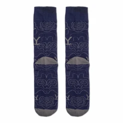 Yellowstone Blue Lines Logo Socks 18 Yellowstone Blue Lines Logo Socks -Yellowstone Store YS SKS101 6 BK MF