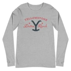 Yellowstone Dutton Ranch Star Adult Long Sleeve T-Shirt 11 Yellowstone Dutton Ranch Star Adult Long Sleeve T-Shirt -Yellowstone Store YS STAR 63 100150 ATHLETIC HEATHER MF